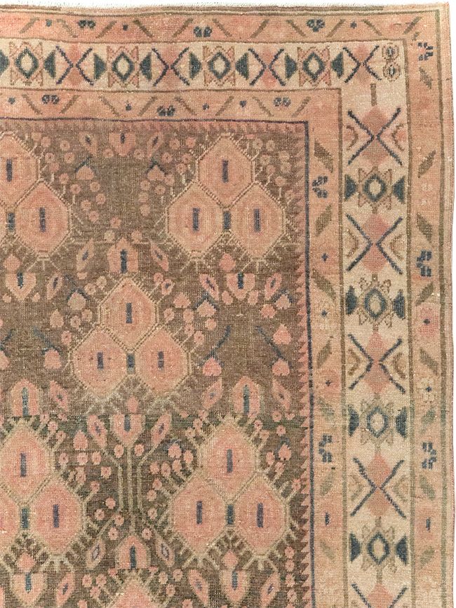 Vintage Persian Afshar Accent Rug, No.21291 - Staging