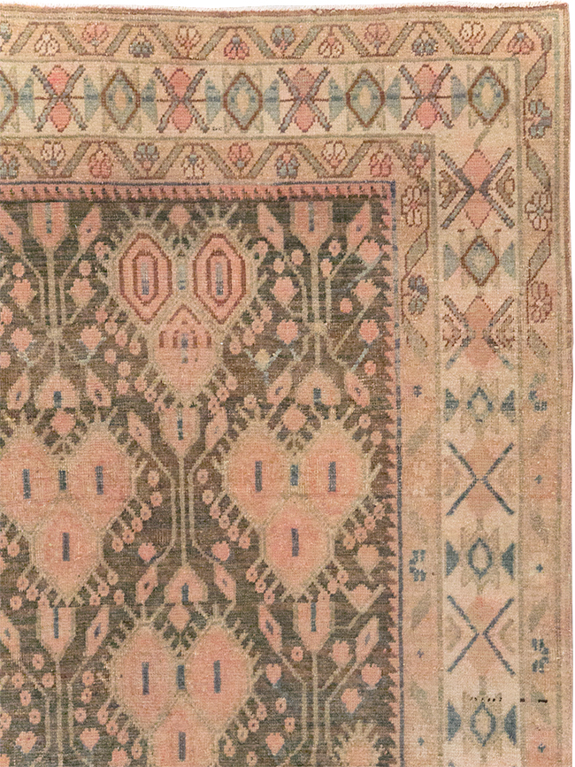 Vintage Persian Afshar Accent Rug, No.21291 - Staging