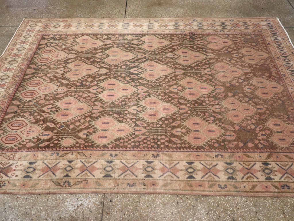 Vintage Persian Afshar Accent Rug, No.21291 - Staging