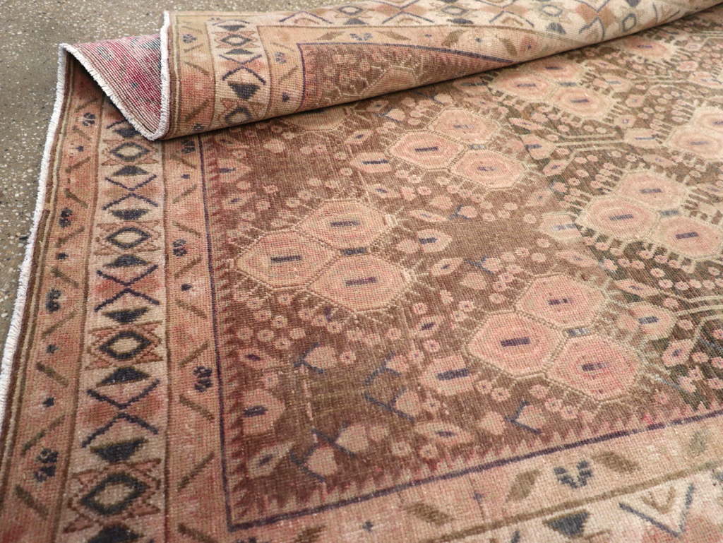 Vintage Persian Afshar Accent Rug, No.21291 - Staging