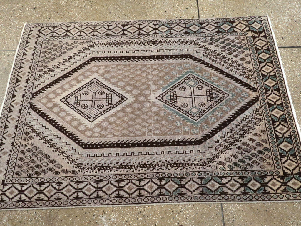 Vintage Persian Afshar Rug, No.21299 - Staging