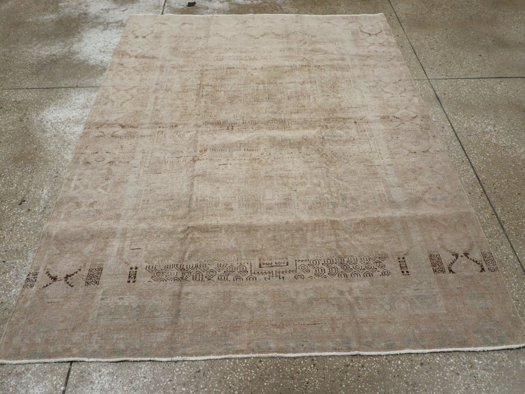 Vintage Persian Afshar Rug, No.21300 - Staging