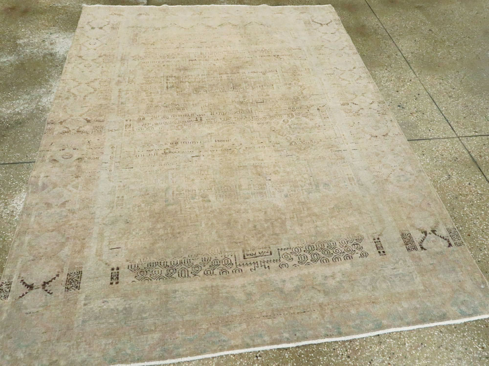 Vintage Persian Afshar Rug, No.21300 - Staging