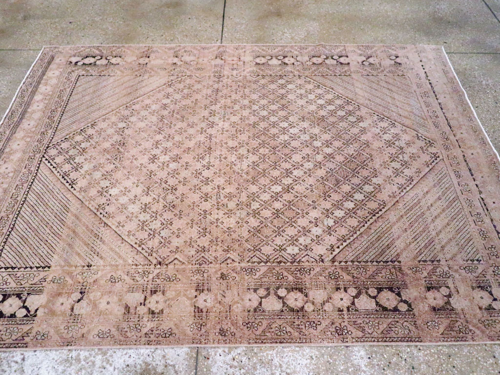 Vintage Persian Afshar Rug, No.21303 - Staging