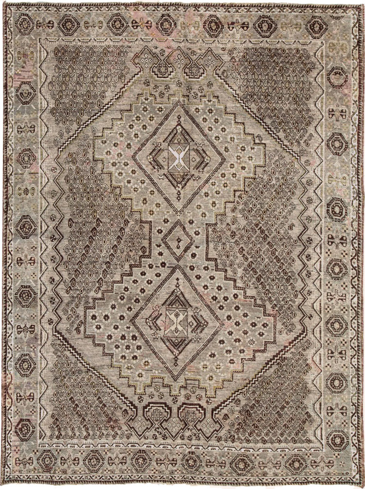 Vintage Persian Afshar Rug, No.21309 - Staging