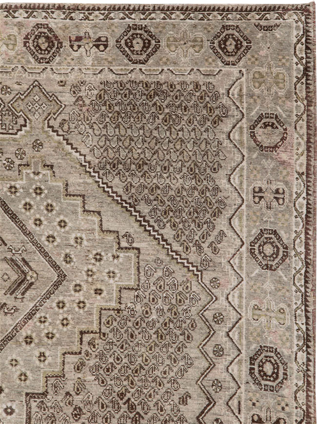 Vintage Persian Afshar Rug, No.21309 - Staging