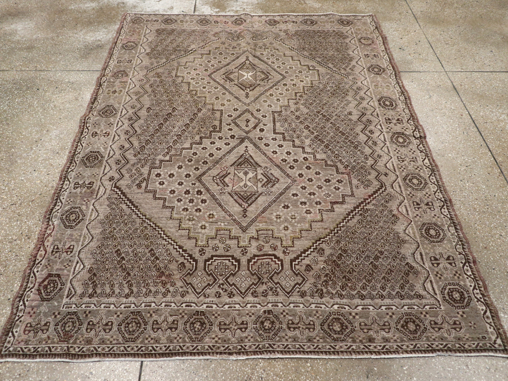 Vintage Persian Afshar Rug, No.21309 - Staging
