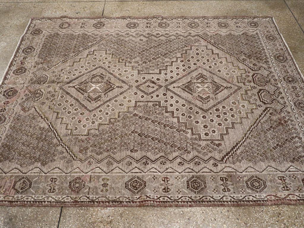 Vintage Persian Afshar Rug, No.21309 - Staging