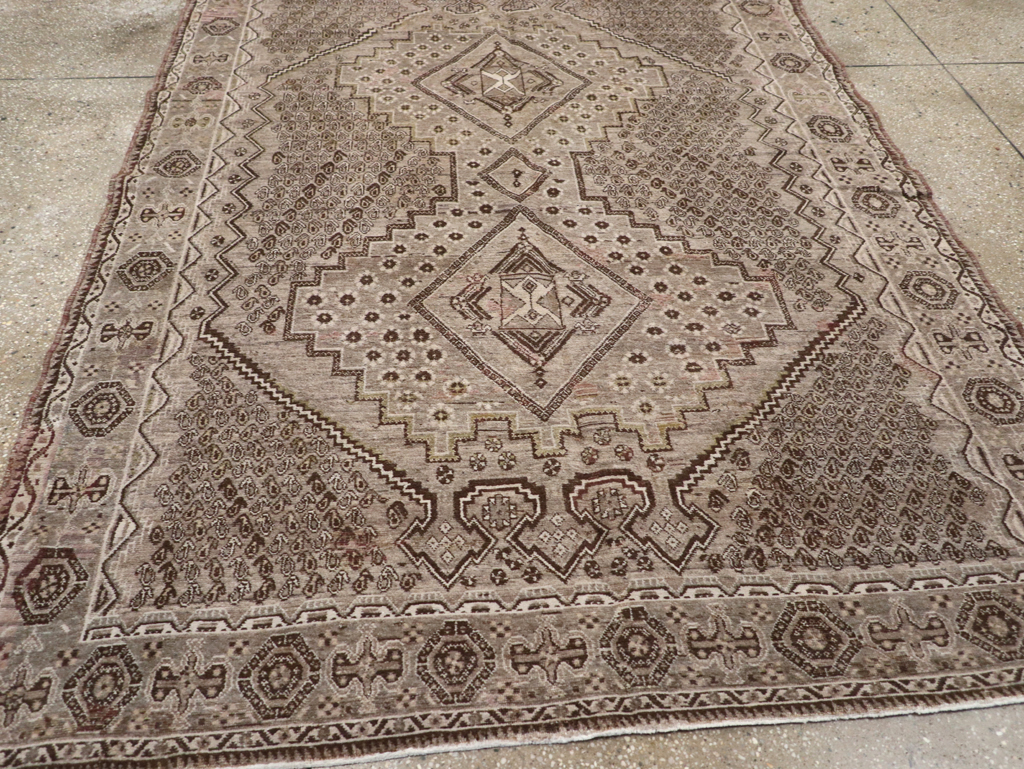 Vintage Persian Afshar Rug, No.21309 - Staging