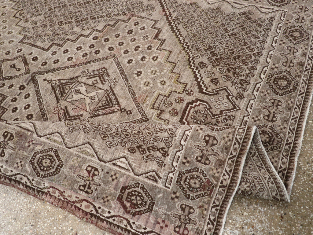 Vintage Persian Afshar Rug, No.21309 - Staging