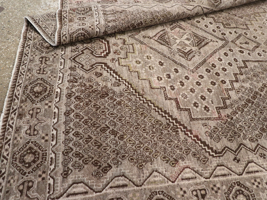 Vintage Persian Afshar Rug, No.21309 - Staging