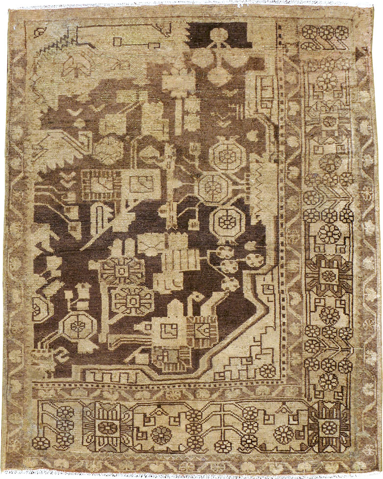 Antique Persian Malayer Sampler Rug, No.21329 - Staging