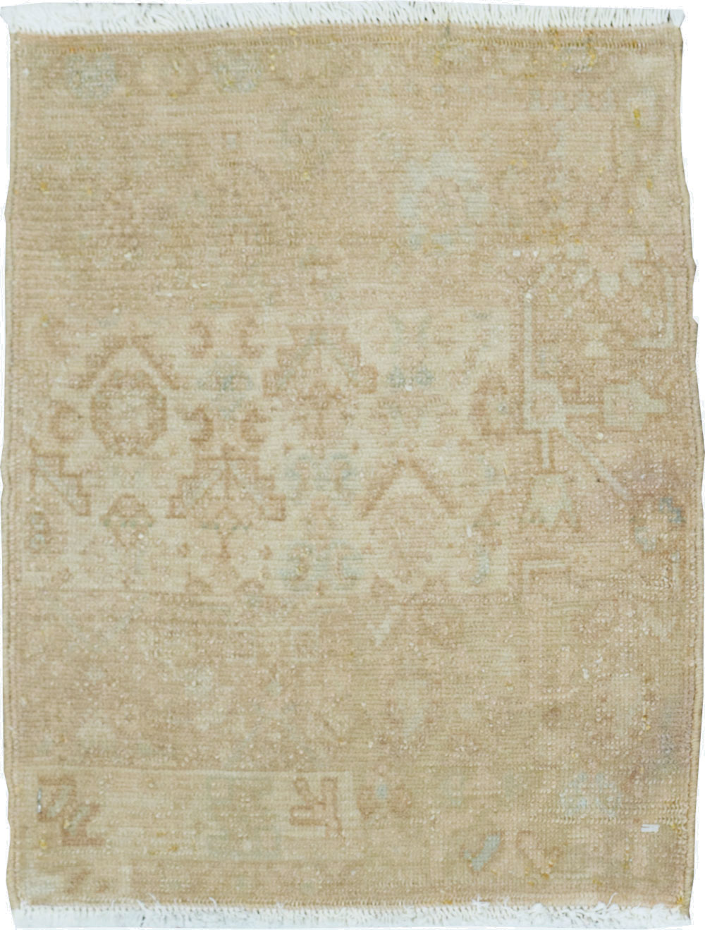 Vintage Persian Malayer Sampler Throw Rug, No.21330 - Staging