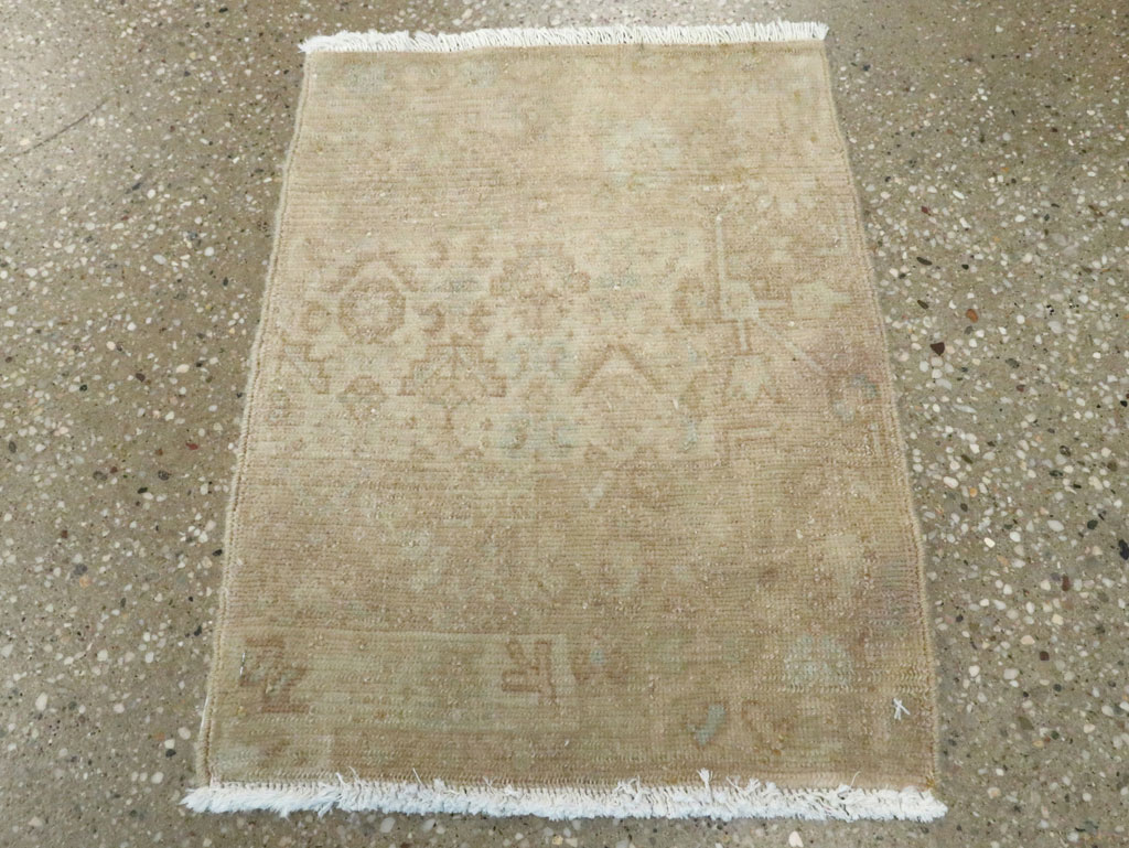 Vintage Persian Malayer Sampler Throw Rug, No.21330 - Staging