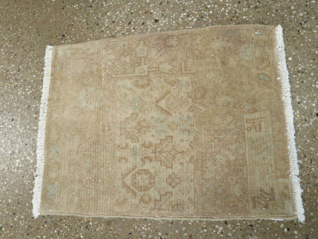 Vintage Persian Malayer Sampler Throw Rug, No.21330 - Staging