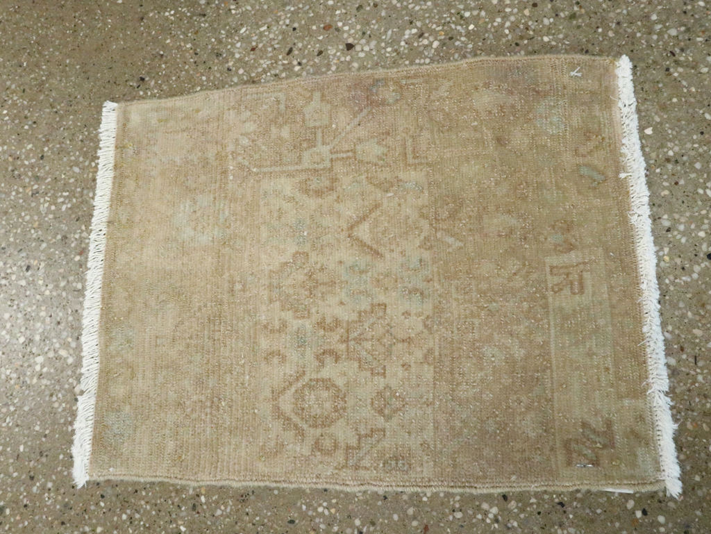 Vintage Persian Malayer Sampler Throw Rug, No.21330 - Staging