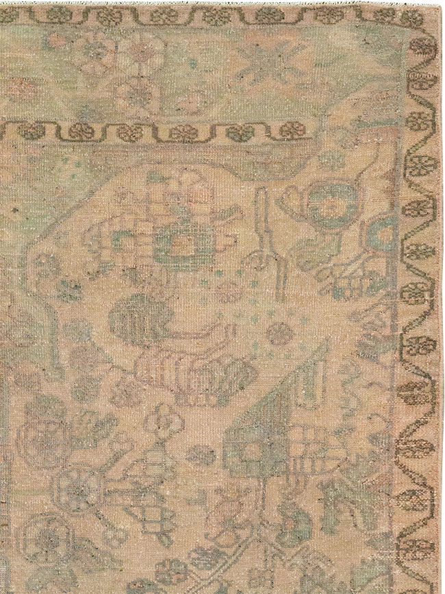 Vintage Persian Malayer Sampler Rug, No.21334 - Staging