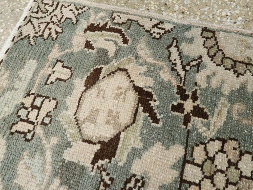 Vintage Persian Malayer Sampler Rug, No.21335 - Staging