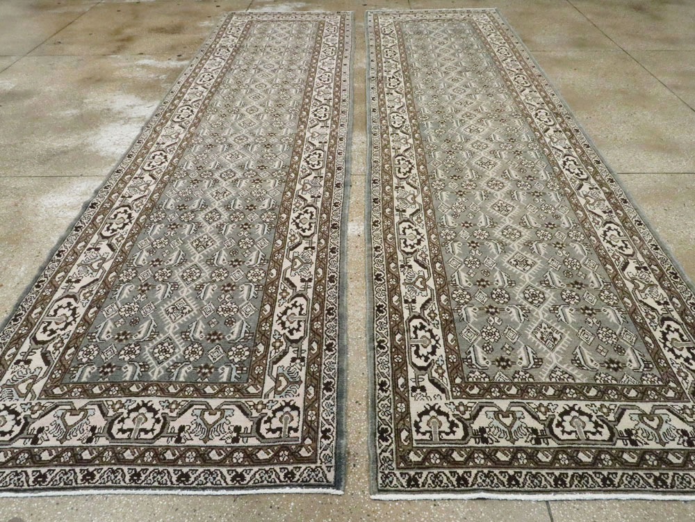 Vintage Persian Malayer Runner (Pair: 1 of 2), No.21377 - Staging