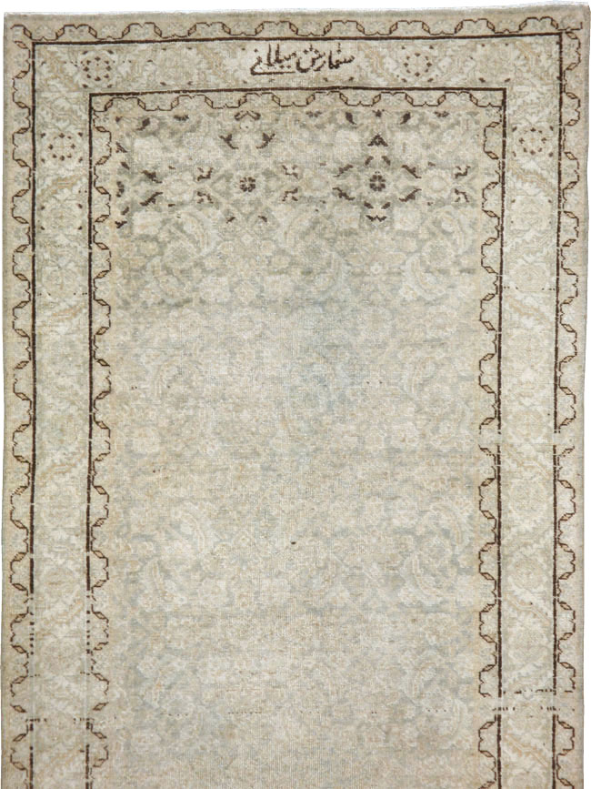 Vintage Persian Tabriz Runner, No.21389 - Staging