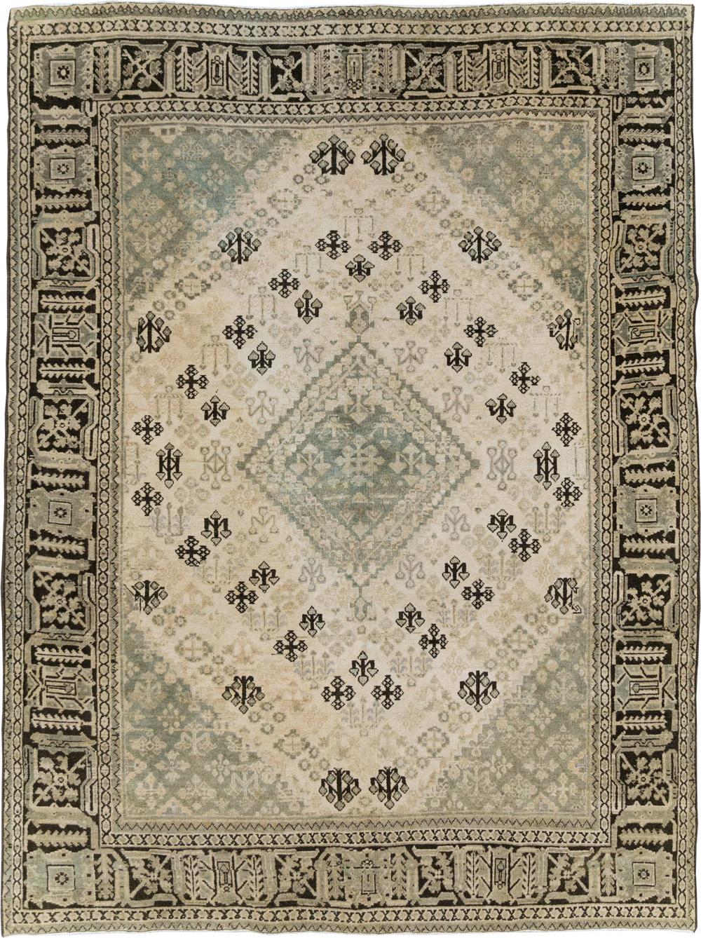 Vintage Persian Joshegan Carpet, No.21392 - Staging