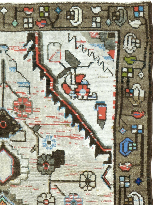 Vintage Persian Malayer Rug, No.21397 - Staging