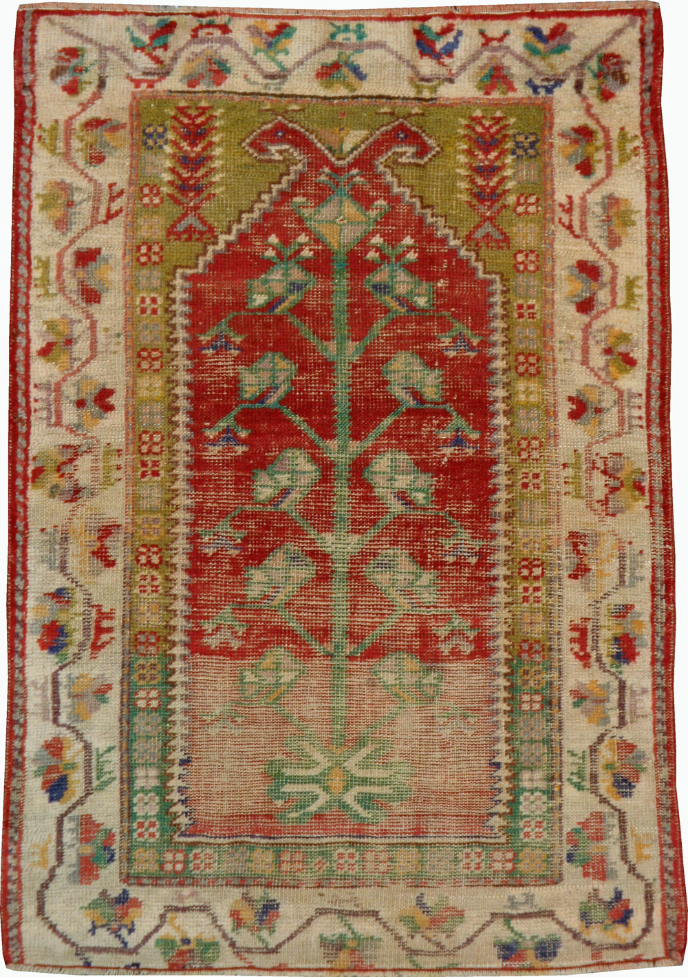 Antique Turkish Oushak Rug, No.21412 - Staging