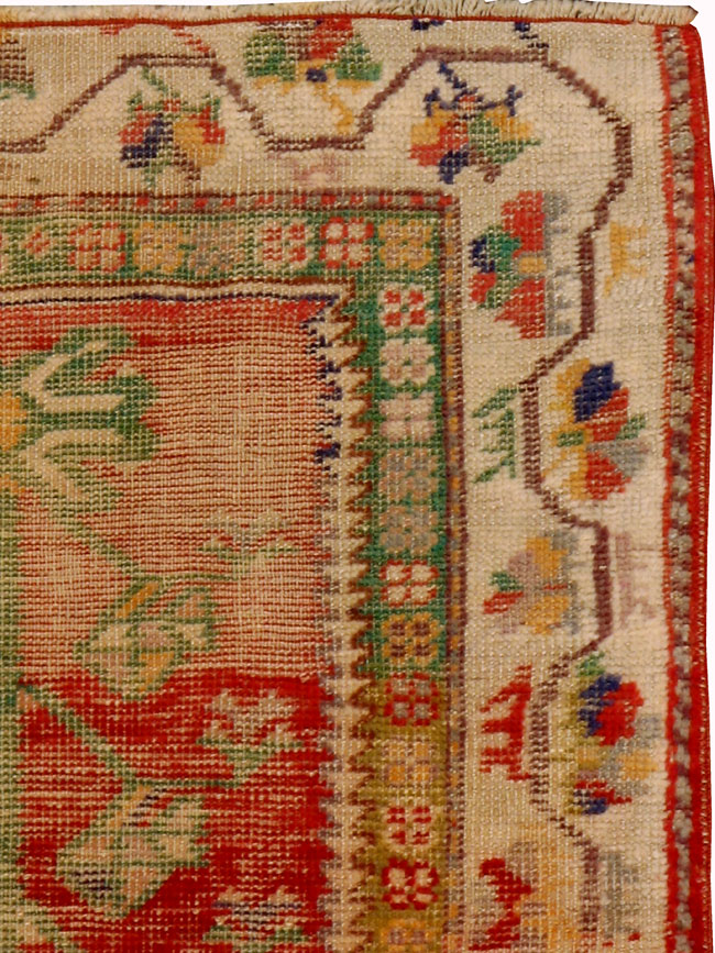 Antique Turkish Oushak Rug, No.21412 - Staging