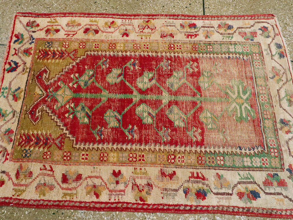 Antique Turkish Oushak Rug, No.21412 - Staging
