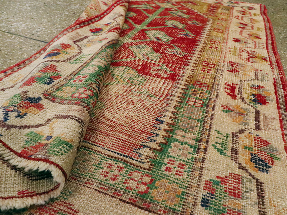 Antique Turkish Oushak Rug, No.21412 - Staging