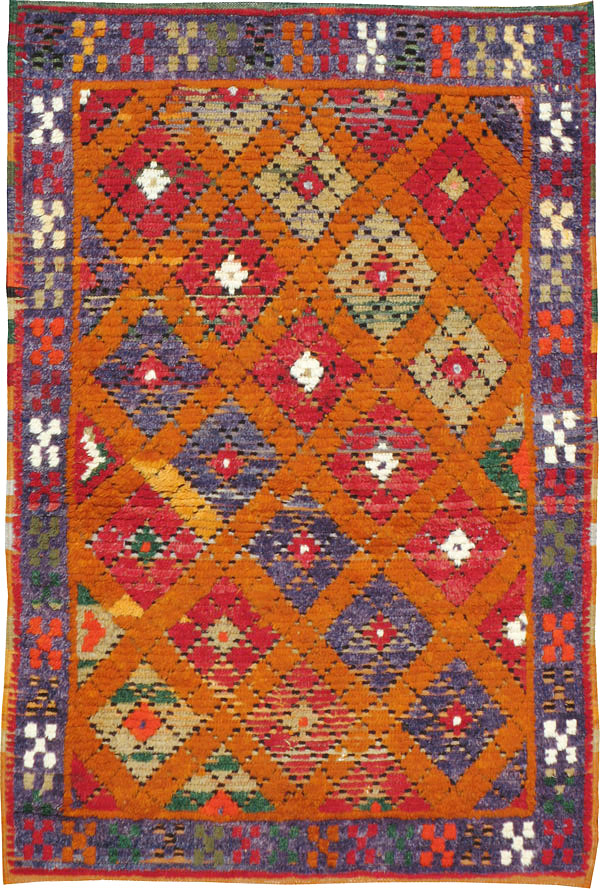 Vintage Turkish Tulu Rug, No.21417 - Staging