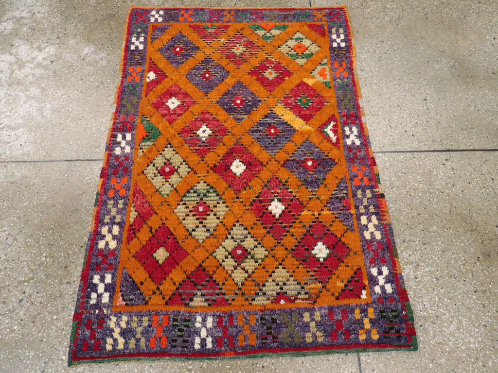Vintage Turkish Tulu Rug, No.21417 - Staging