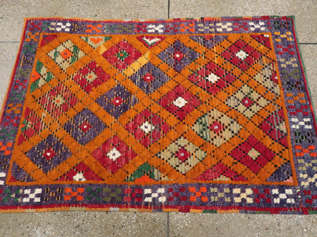 Vintage Turkish Tulu Rug, No.21417 - Staging