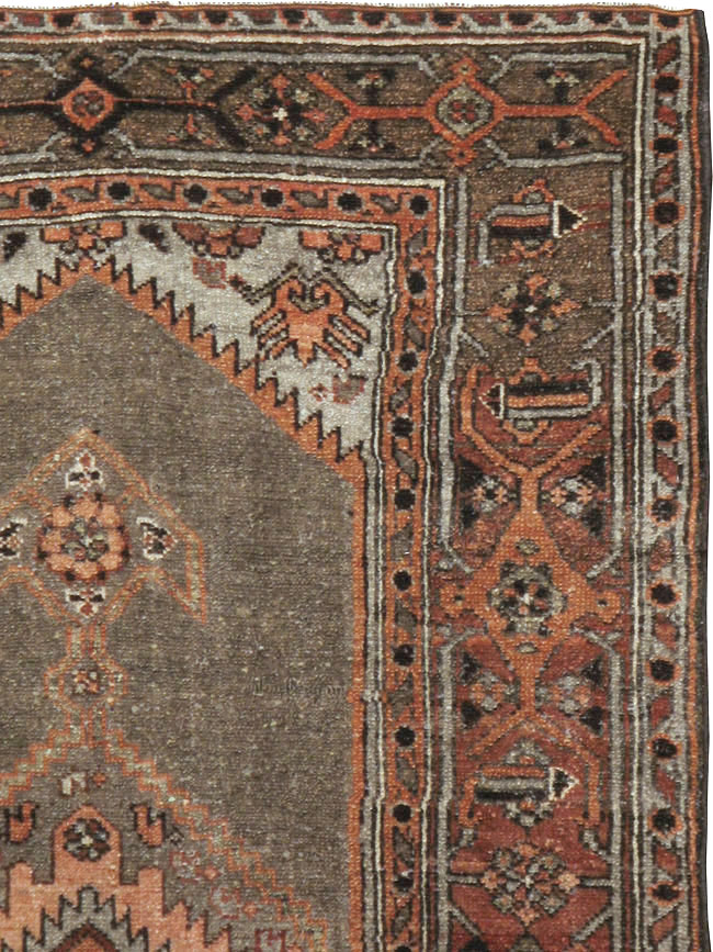 Antique Persian Kurdish Rug, No.21419 - Staging