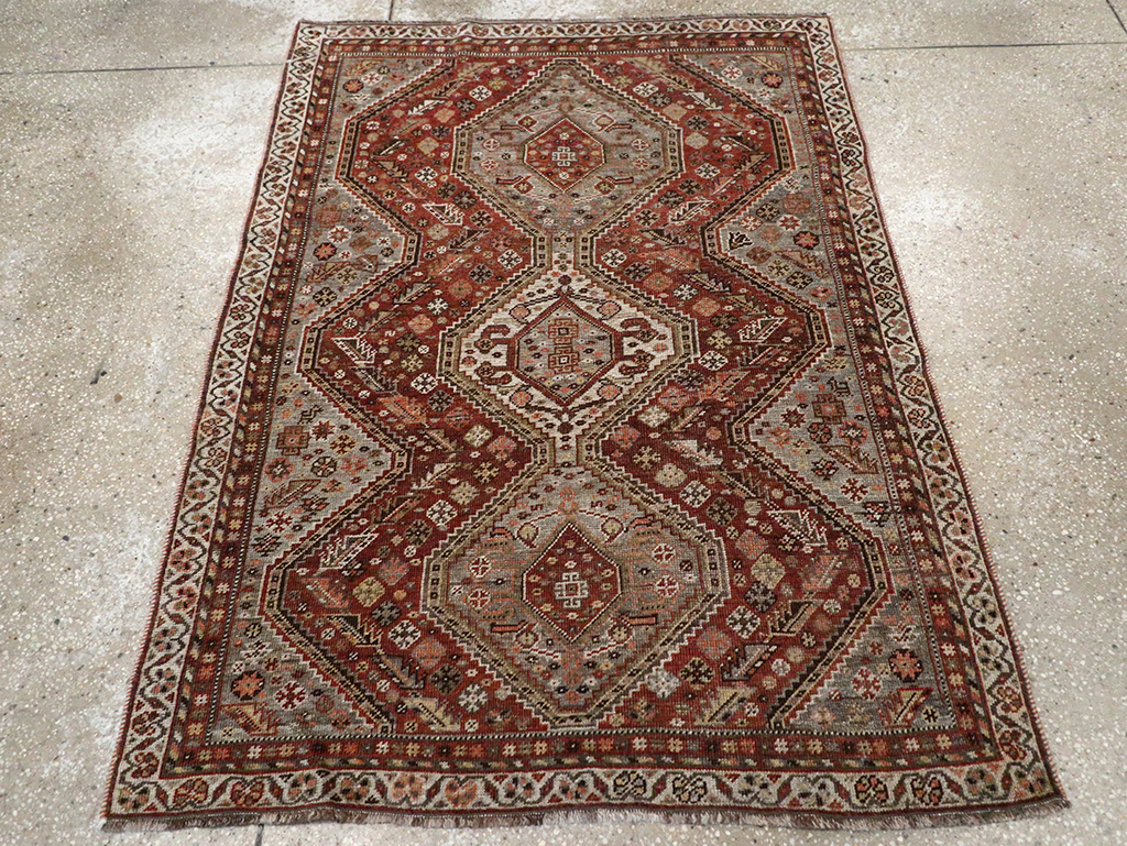 Antique Afshar Rug, No.21420 - Staging