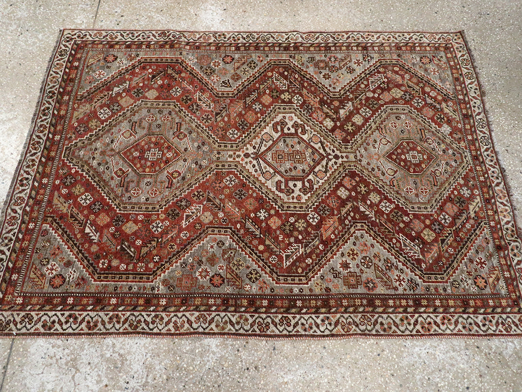 Antique Afshar Rug, No.21420 - Staging