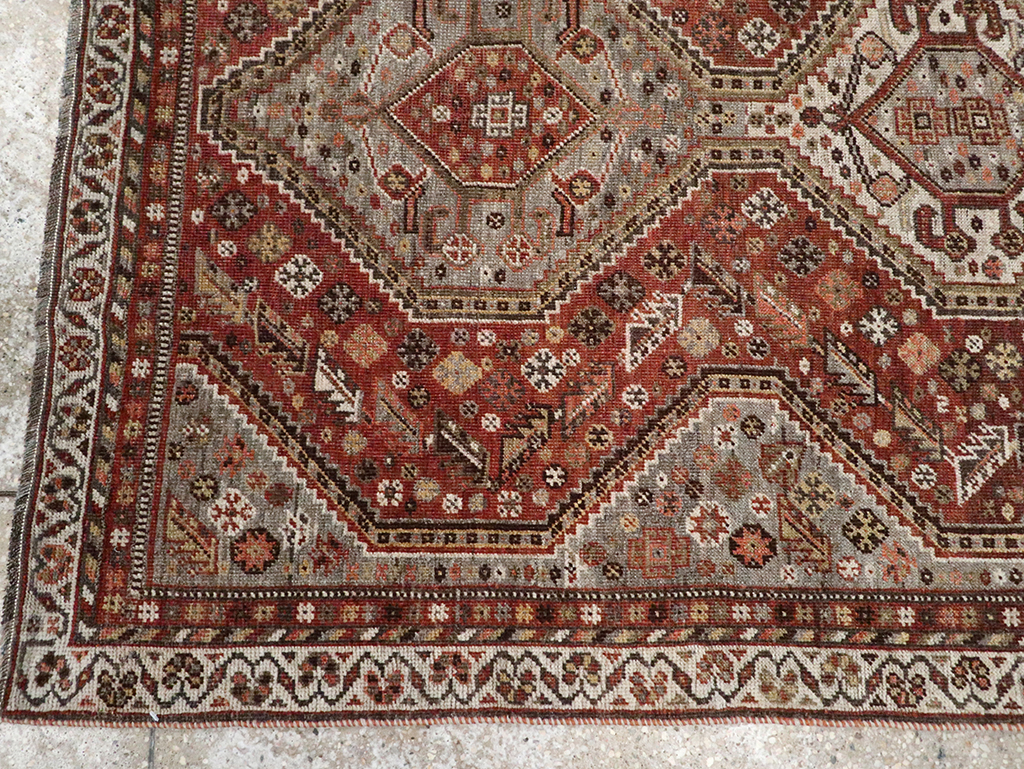 Antique Afshar Rug, No.21420 - Staging
