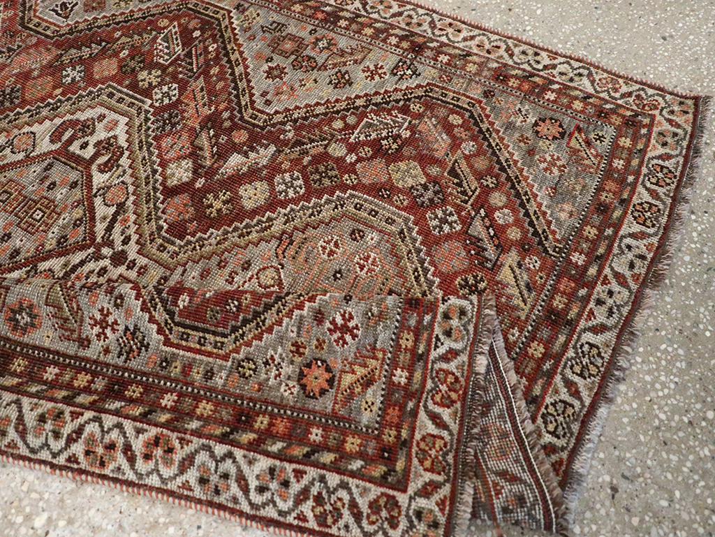 Antique Afshar Rug, No.21420 - Staging