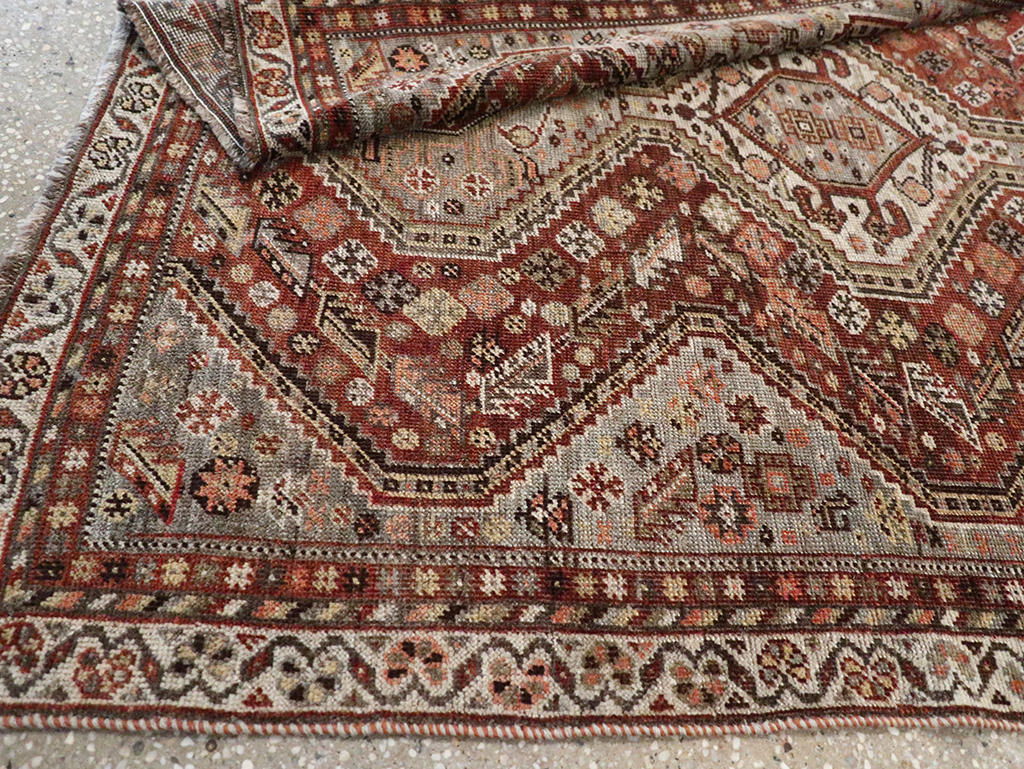 Antique Afshar Rug, No.21420 - Staging