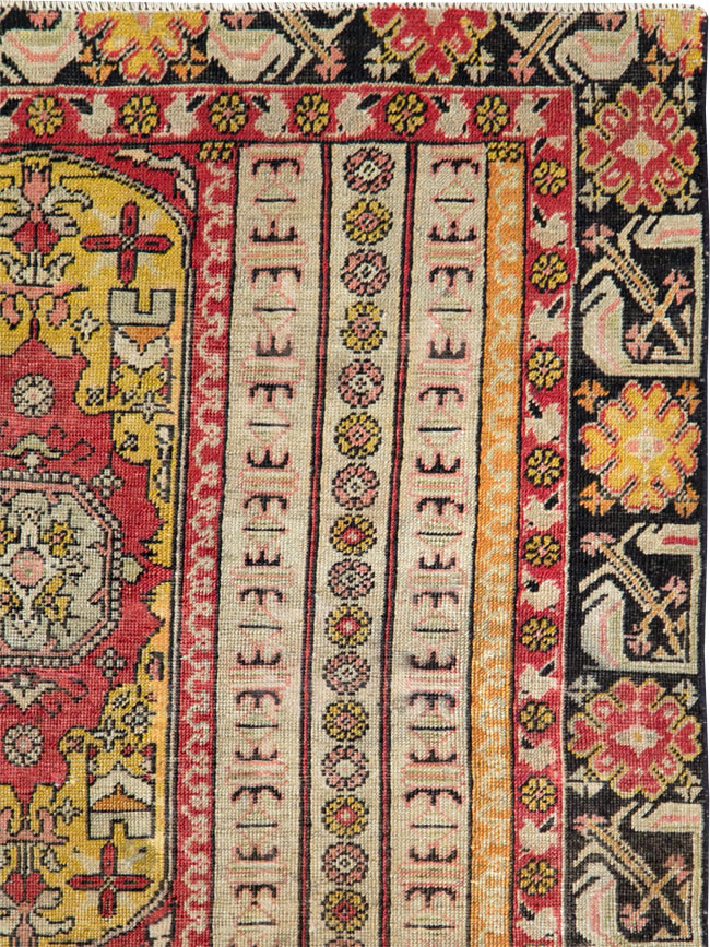 Antique Turkish Ghiordes Rug, No.21425 - Staging