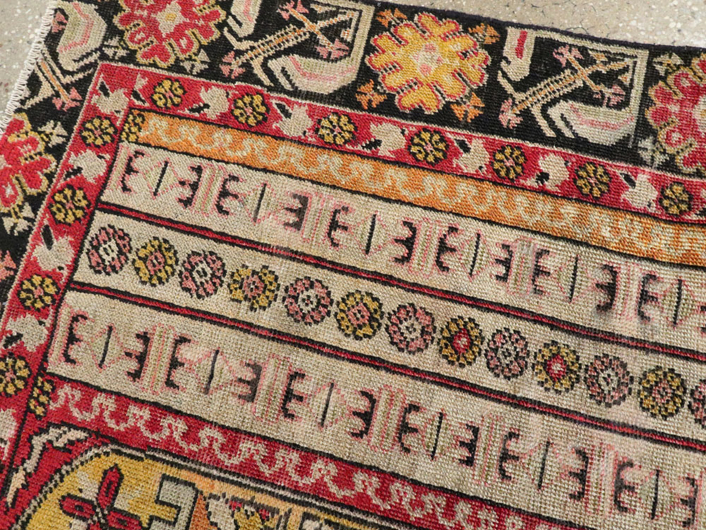 Antique Turkish Ghiordes Rug, No.21425 - Staging