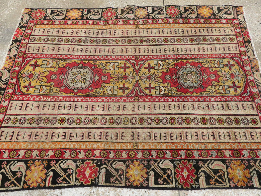 Antique Turkish Ghiordes Rug, No.21425 - Staging