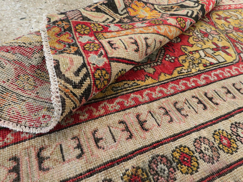 Antique Turkish Ghiordes Rug, No.21425 - Staging