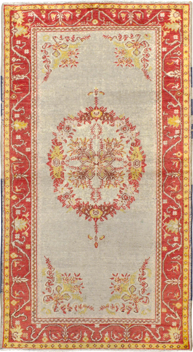 Antique Turkish Oushak Rug, No.21429 - Staging