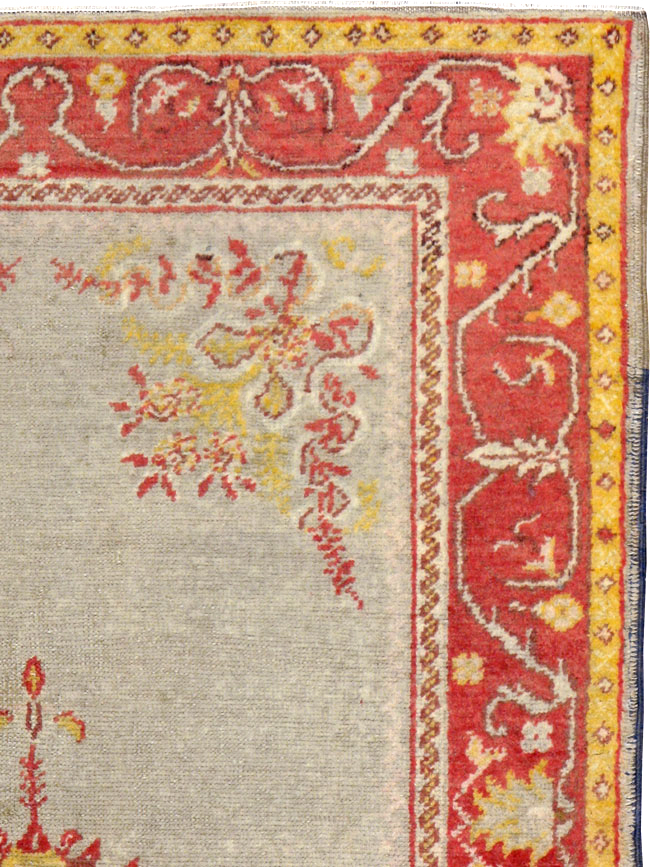 Antique Turkish Oushak Rug, No.21429 - Staging