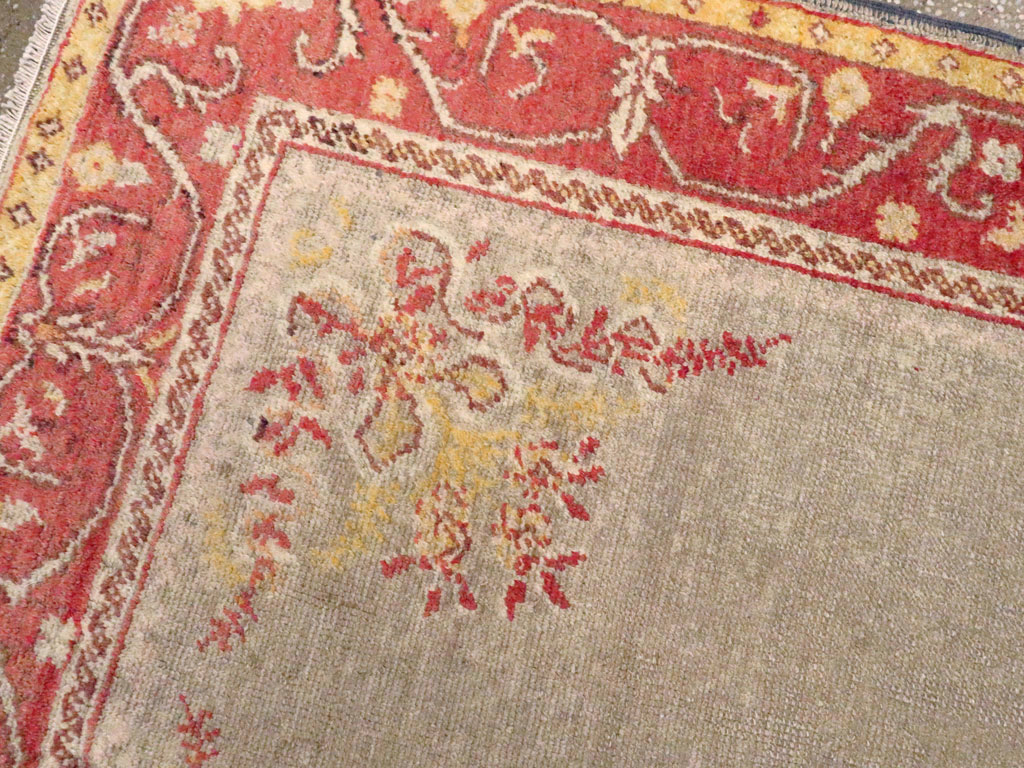 Antique Turkish Oushak Rug, No.21429 - Staging
