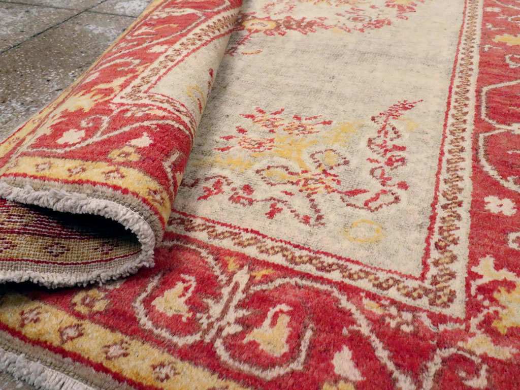 Antique Turkish Oushak Rug, No.21429 - Staging