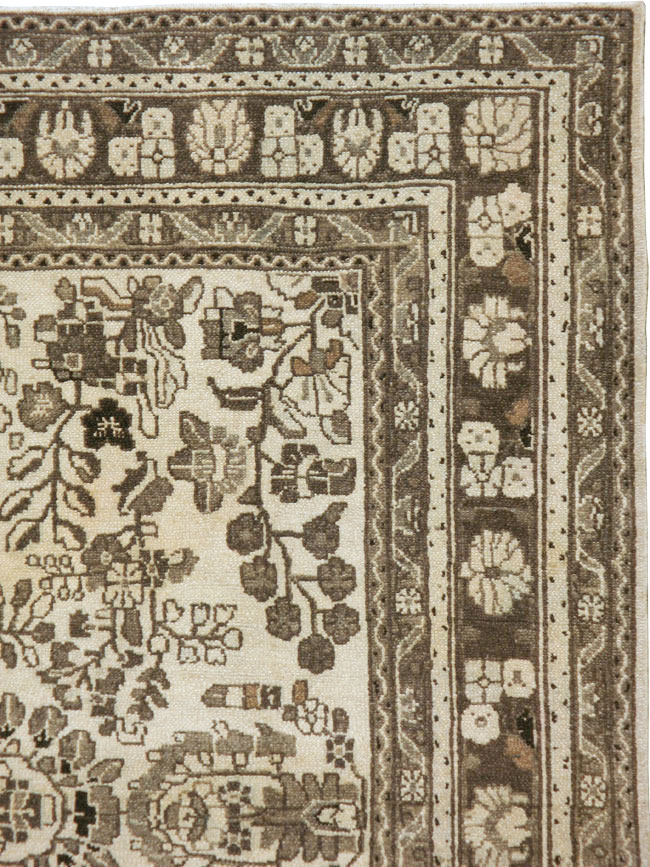 Vintage Persian Hamadan Square Rug, No.21432 - Staging