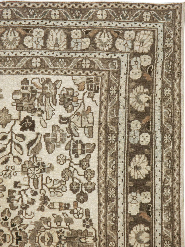 Vintage Persian Hamadan Square Rug, No.21432 - Staging