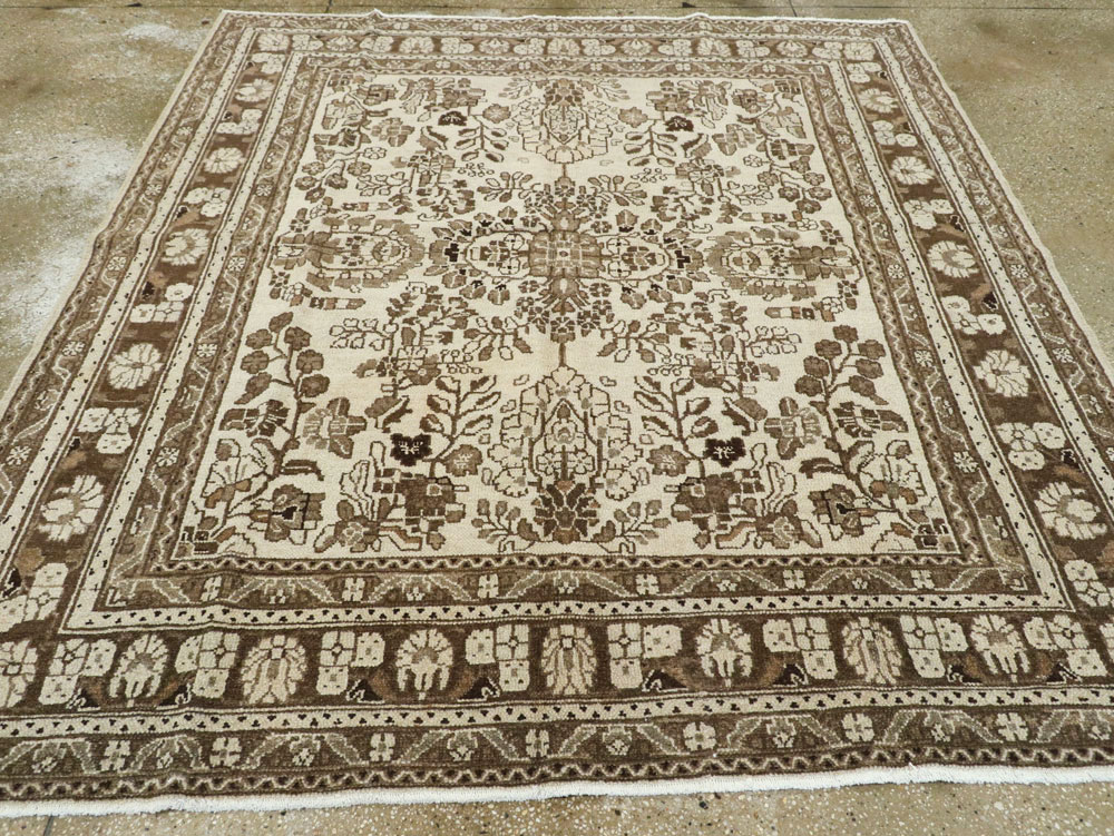 Vintage Persian Hamadan Square Rug, No.21432 - Staging